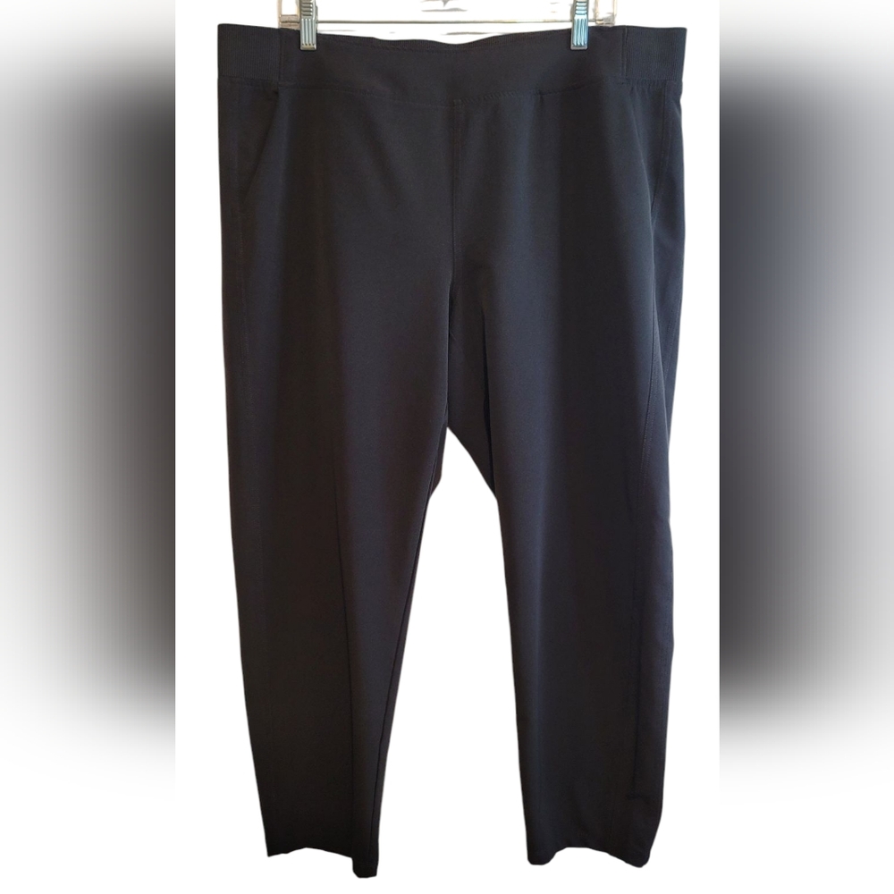 32 Degrees Cool Black Lightweight Pull-On Pants with Elastic Waistband